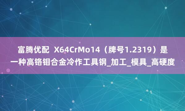 富腾优配  X64CrMo14（牌号1.2319）是一种高铬钼合金冷作工具钢_加工_模具_高硬度